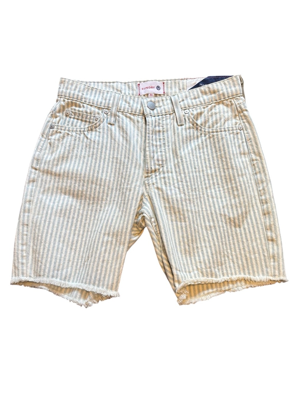 NEW Sundry Striped Denim Shorts